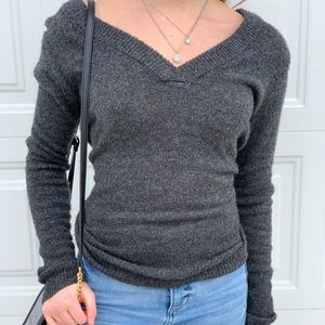 dark grey sweater